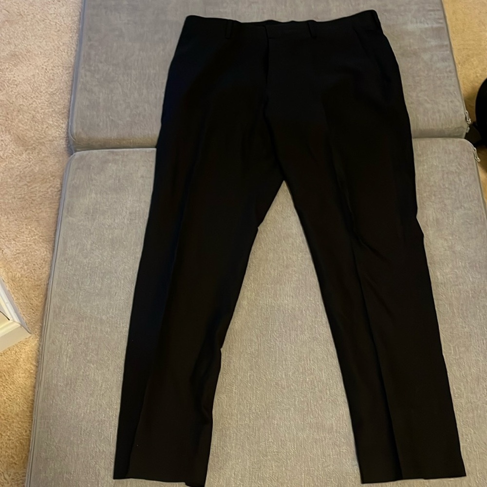 J Crew Cotton/Linen Suit Pants; 33x30; Black
